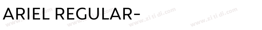 ARIEL REGULAR字体转换